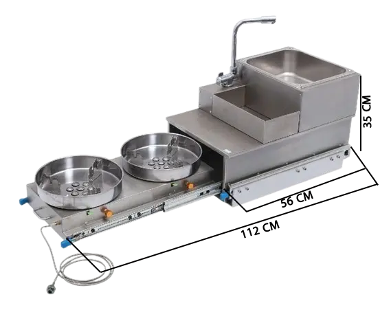 GR-C017 Outdoor Slide-out Kitchen | Double Gas Burner + Water Sink